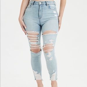 american eagle curvy high rise jeans